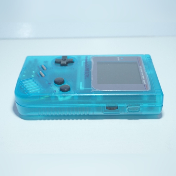Transparent Clear Ocean Blue Game Boy (DMG-01) with 36 Color Backlit IPS Screen - Picture 8 of 8